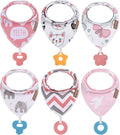 Baby Bandana Drool Bibs 6-Pack and Teething Toys 6-Pack Made by vuminbox
