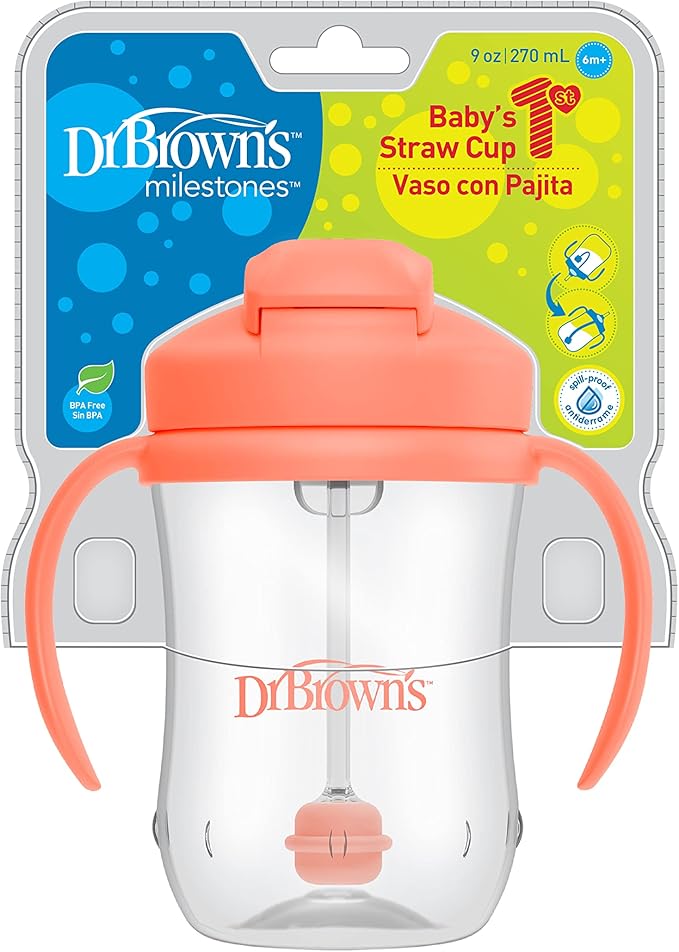 Dr. Brown's Milestones Baby's First Straw Cup, Training Cup - Image 2