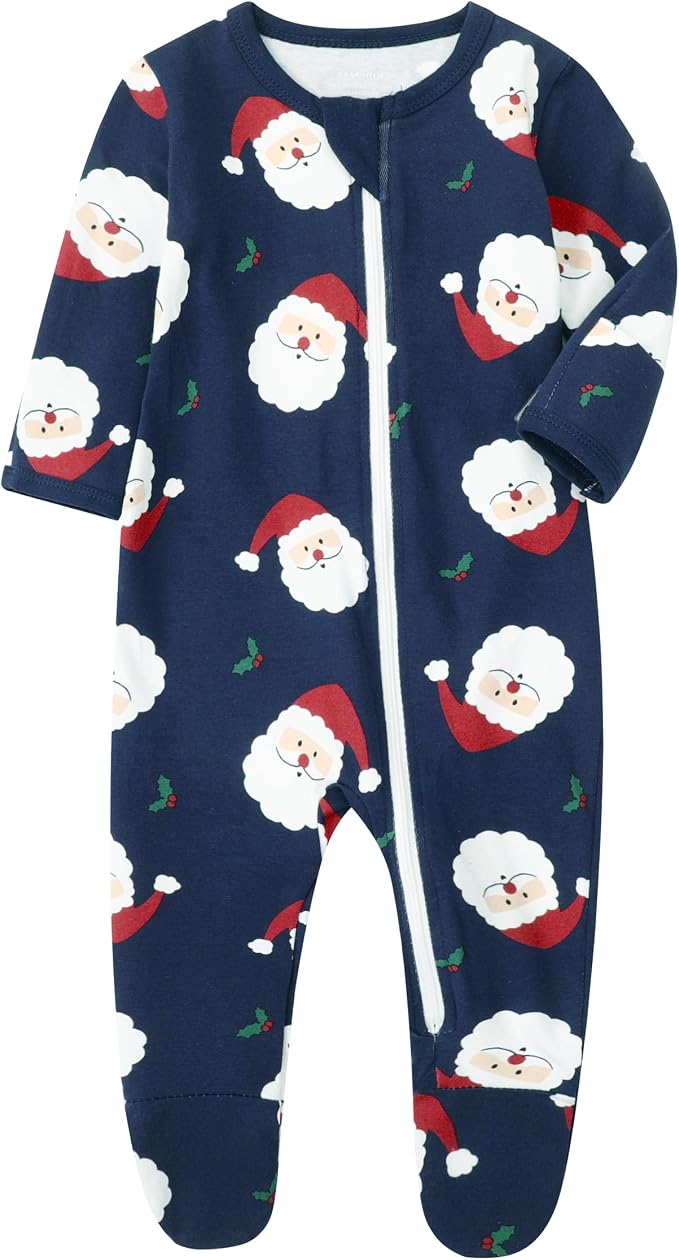 O2 BABY Baby Boys Girls Organic Cotton Zip-Front Sleeper Pajamas, Footed Sleep by O2BABY