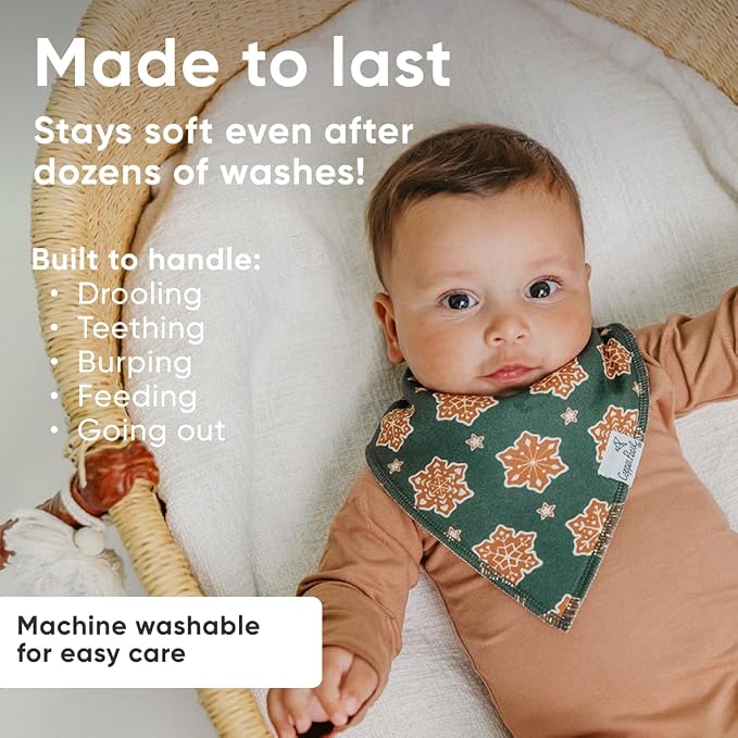 Copper Pearl 4 Pack Soft Cotton Baby Bibs - Image 3