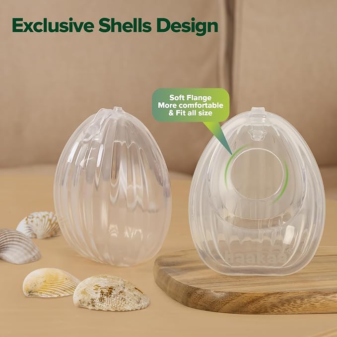 haakaa Manual Breast Pump for Breastfeeding 4oz/100ml and Shell Wearable Manual - Image 4