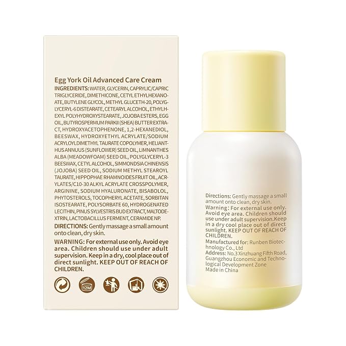 RUNBEN Baby Face Cream with Egg Yolk Oil, 48H Deep Moisturizing, Gentle & - Image 9