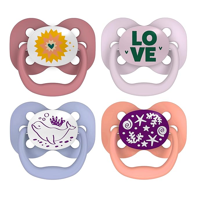 Dr. Brown's Advantage Glow-in-the-Dark Baby Pacifier, Fully Symmetrical Soother by DrBrowns