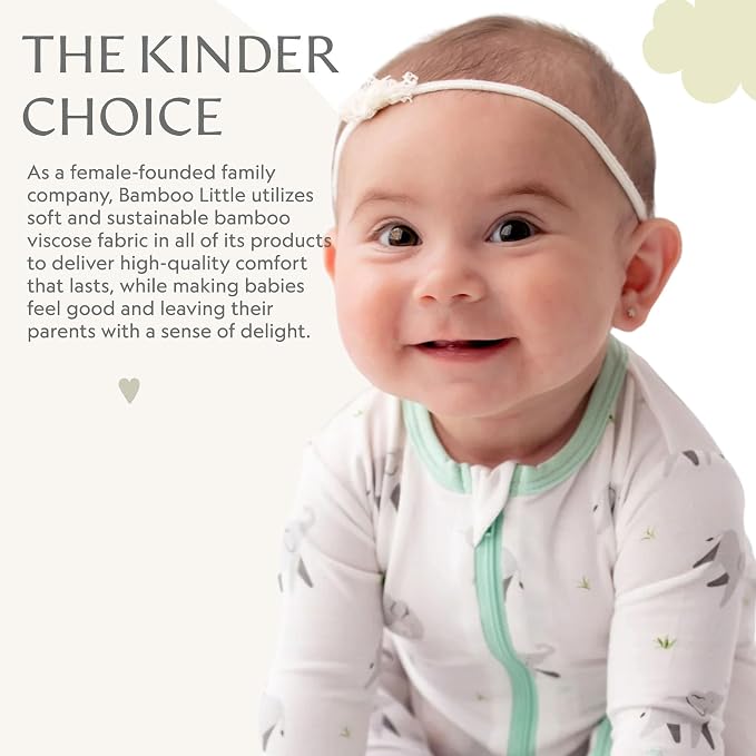 Bamboo Little Soft Baby Footie Pajamas, Baby Clothes, Newborn Sleepers - Image 6