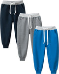 GFQLONG 3 Pack Toddler Boys Sweatpants Kids Active Jogger Pants by GFQLONG