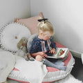 Large Floor Pillow Kids Round Floor Cushion Seating, 35 inches Big Circle Pillow by Kishome