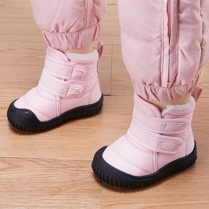 BMCiTYBM Toddler Baby Snow Boots Winter Shoes Boys Girls Cold Weather Baby Faux - Image 2