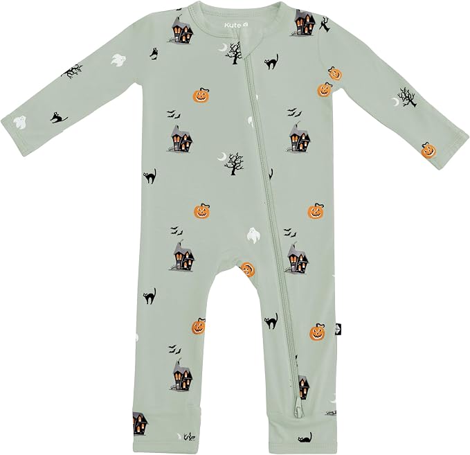 KYTE BABY Unisex Rayon Made From Bamboo Zippered Rompers 0-24 Months by KYTEBABY