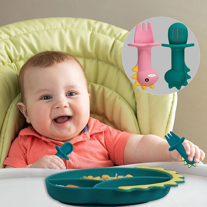 Suction Plates for Baby, Silicone Toddler Plates - Image 4