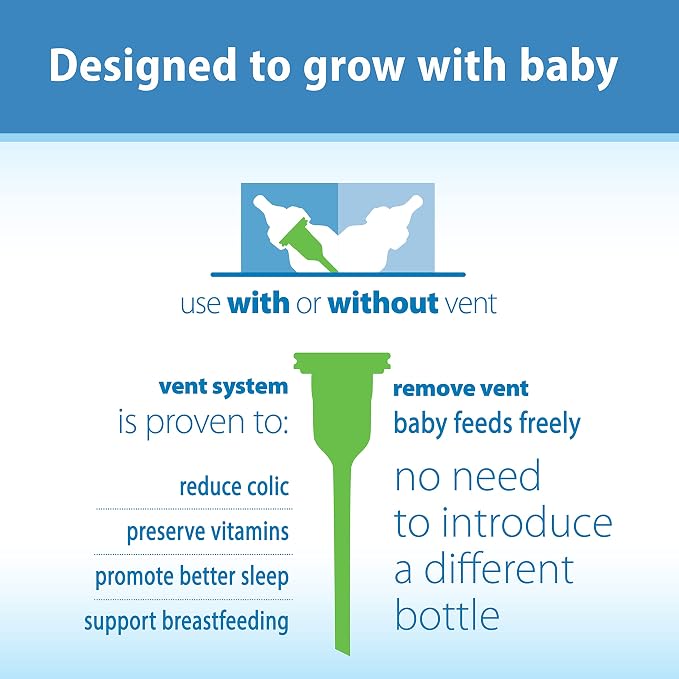 Dr. Brown’s Anti-Colic Options+ Narrow Baby Bottles, 4oz 4-Pack and Infant - Image 5