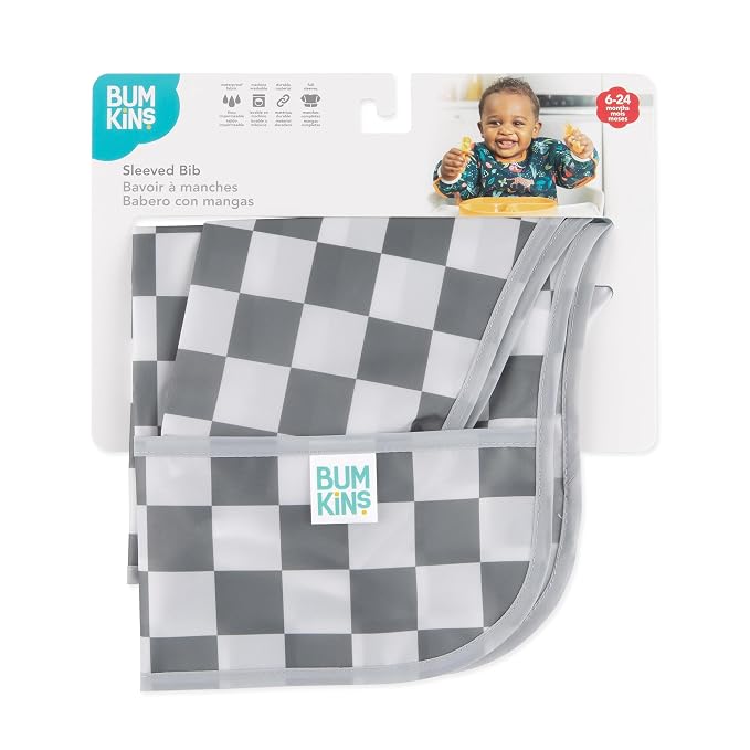 Bumkins Sleeved Bib for Girl or Boy, Baby and Toddler for 6-24 Mos, Essential - Image 6