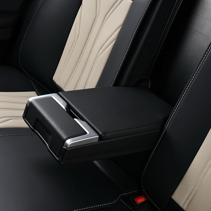 FLORICH Rear Seat Covers Leather Car Seat Covers Waterproof Back Seat Cover - Image 5