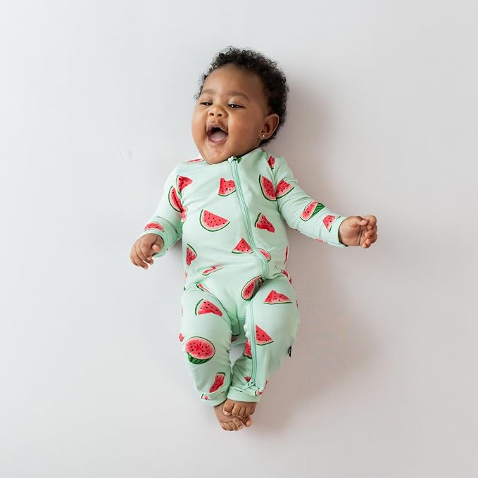 KYTE BABY Unisex Rayon Made From Bamboo Zippered Rompers 0-24 Months - Image 2