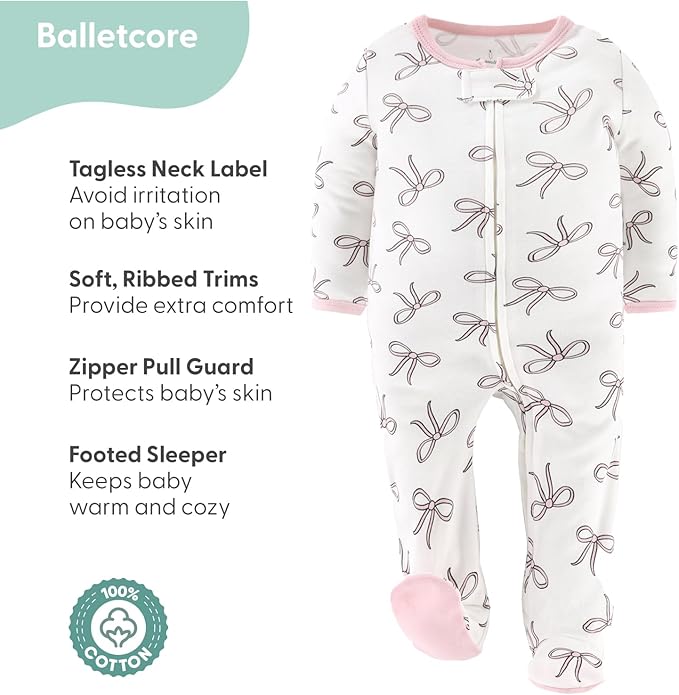 The Peanutshell Baby Sleepers for Girls Set of 3 - Image 2