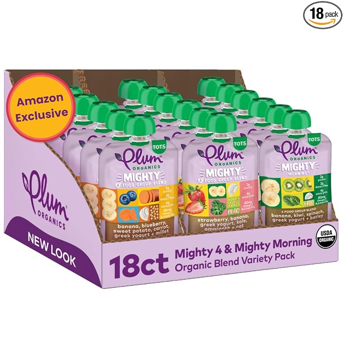 Plum Organics Variety Pack, 12+ Months – Toddler’s Taste Adventure & Sunrise by PlumOrganics