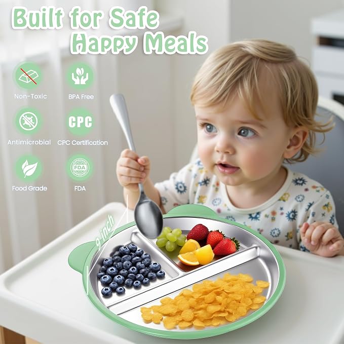 Stainless Steel Kids Plate - Image 3