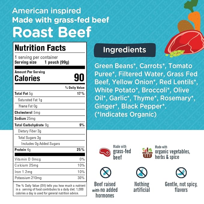 Li’l Hala Baby Food Pouches – Grass-Fed Roast Beef & Organic Veggies – Toddler - Image 3