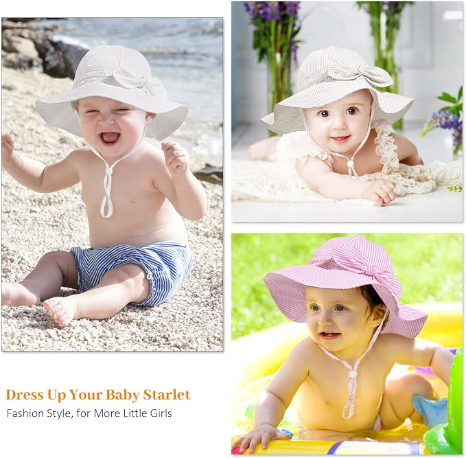 Baby Girl Sun Hat Summer Foldable Beach Hats - Image 7