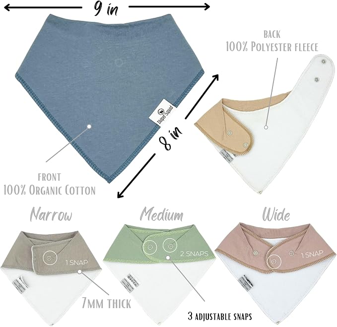 DiaperSquad's Baby Bibs for Drooling and Teething, Bibs for Boys, Baby Girl - Image 4
