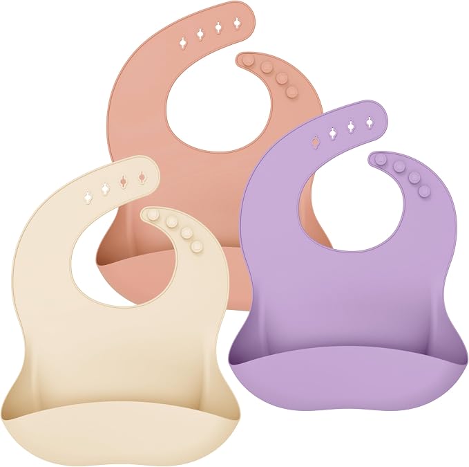 Cuddle Campus Set of 3 Silicone Bibs by CuddleCampus