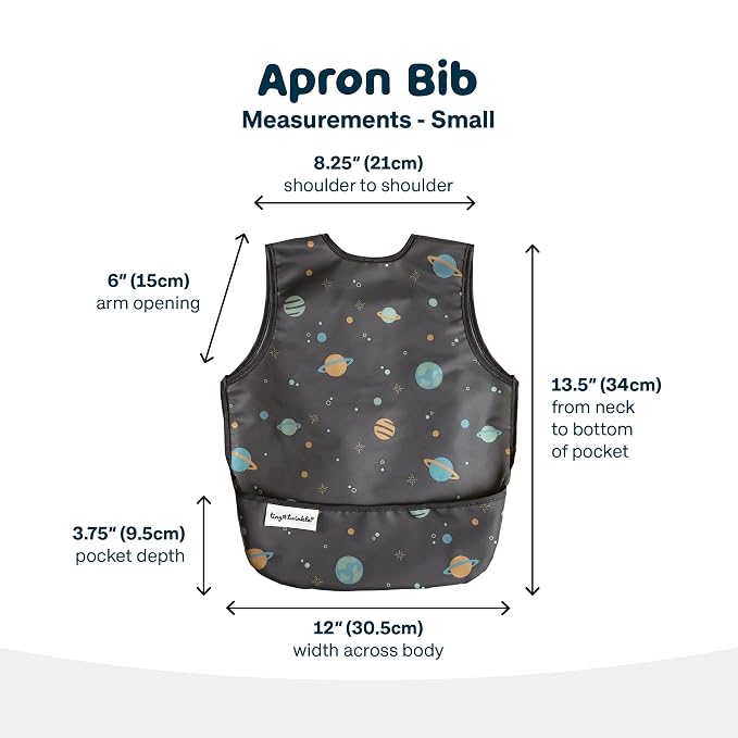 Tiny Twinkle Short Sleeve Apron Baby & Toddler Bib - Image 5