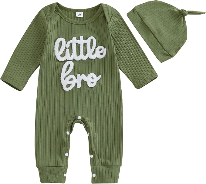 Fernvia Newborn Baby Boy Clothes Letters Print Bodysuit 3 6 9 12 18 Months Long by Fernvia