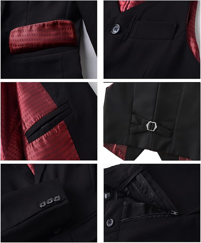 Boys Suit for Kids Tuxedo Suits for Wedding Formal Suit Set Toddler Boy Dress - Image 6