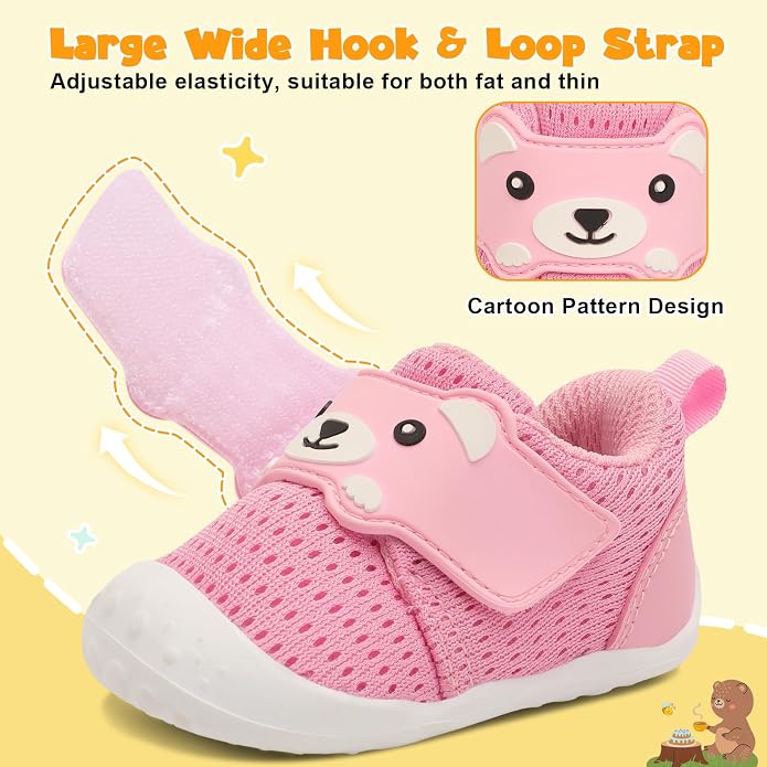 FEETCITY Baby Walking Shoes Wide Baby Shoes Boys Girls Infant Sneakers Crib - Image 3