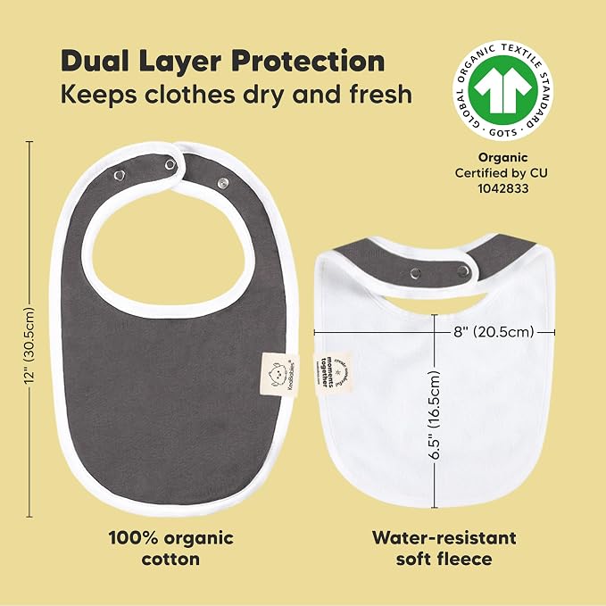 8-Pack Organic Baby Bibs for Boys, Girls - Image 3