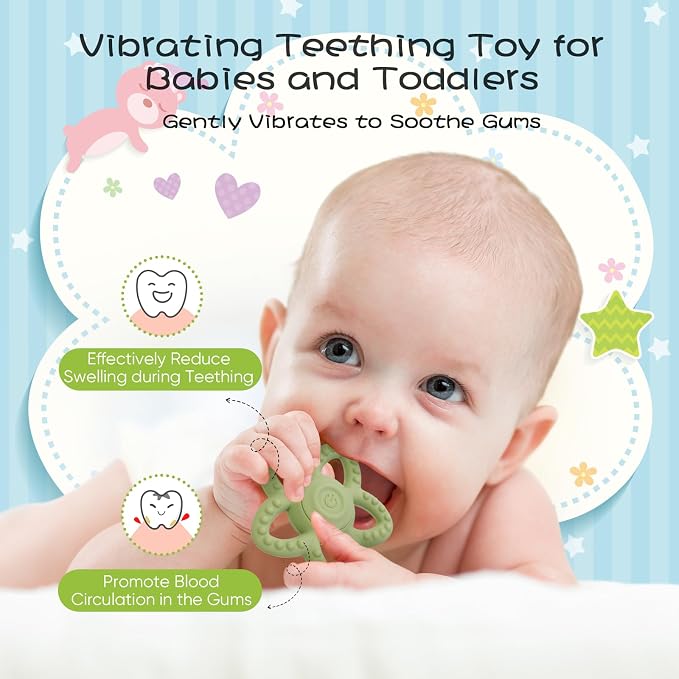 Vibrating Sensory Chew Toy, Teether Teething Toys - Image 3
