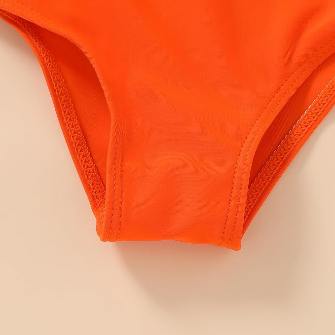 Happy Town Toddler Swimsuit Girl One Piece Bathing Suit Color Block Swimwear - Image 5