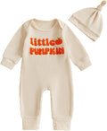 Newborn Infant Baby Boy Halloween Outfit Little Pumpkin Embroidery Romper by Doqcey