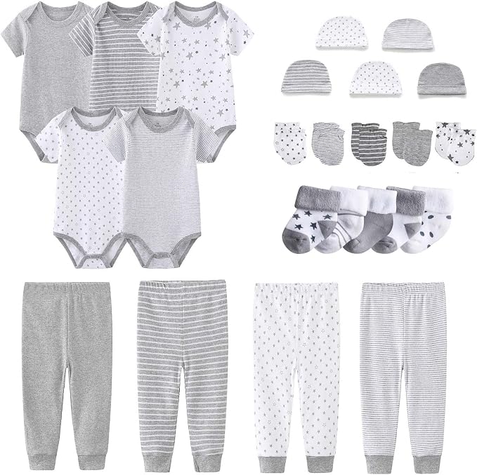 Newborn Layette Gift Set Bodysuits Pants by MAMIMAKA