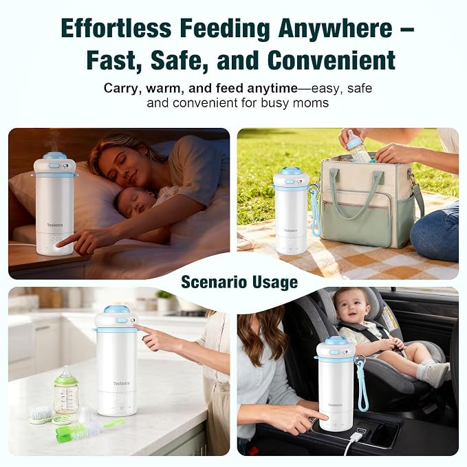 Portable Bottle Warmer for Baby on The Go, 16.91oz 100% Faster Heating & - Image 9