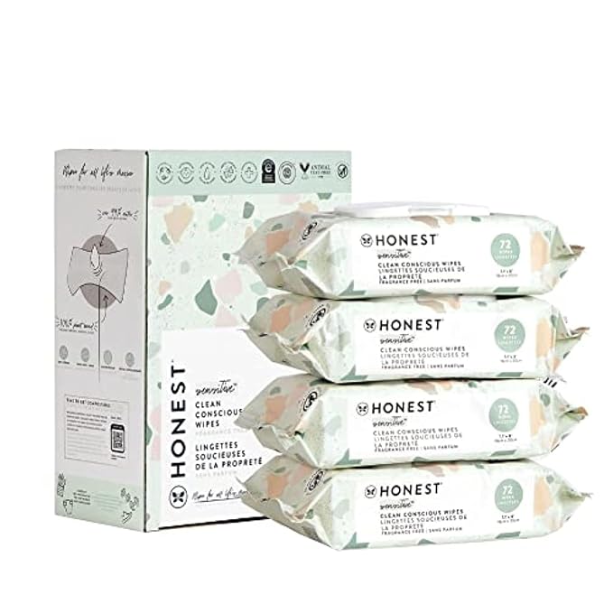The Honest Company Clean Conscious Multi-Use Wipes, Unscented Hypoallergenic by TheHonestCompany