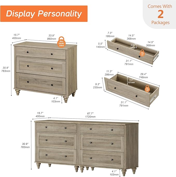 WAMPAT Kids Dresser for Bedroom - Image 2