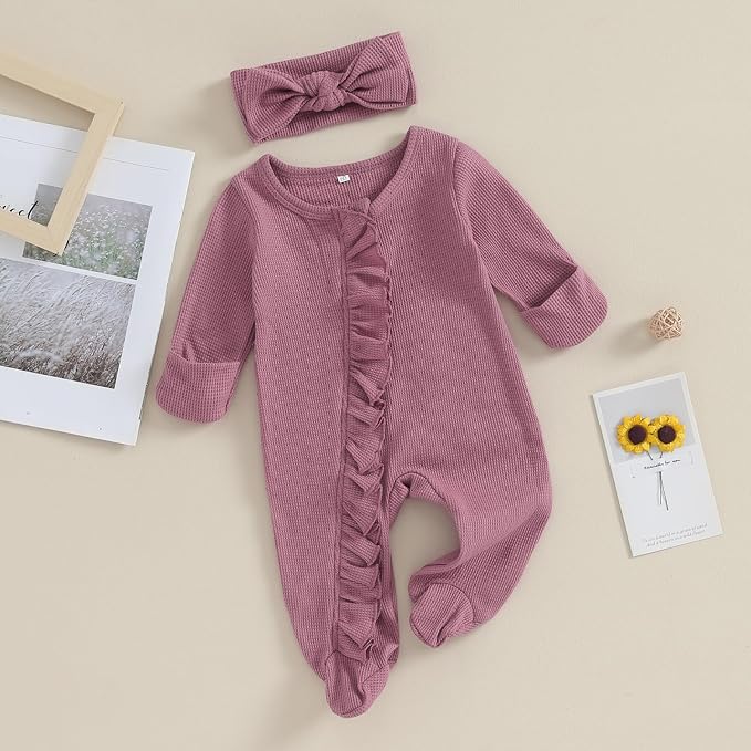 CIYCUIT Baby Girls Cactus Footies Newborn Zip Up Onesie Romper - Image 5