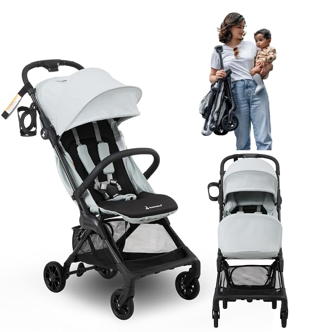 BabbleRoo Hoplite Compact Stroller – Lightweight Travel Stroller by BabbleRoo