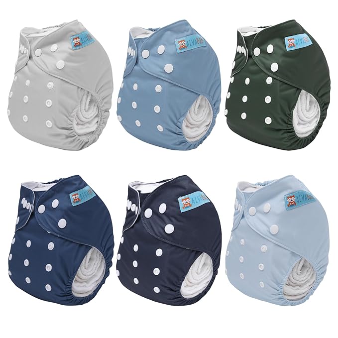 ALVABABY Baby Cloth Diaper 6 Pack - Image 2