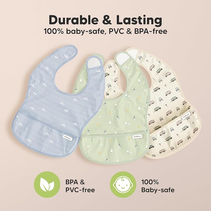 3-Pack Waterproof Baby Bibs for Eating - Image 9
