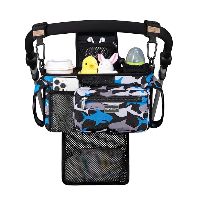 TOPDesign Universal Baby Stroller Organizer, Stroller Caddy by TOPDesign