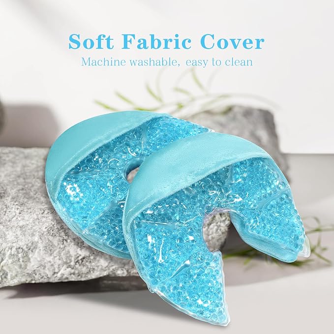 Hot/Cold Breast Gel Bead Ice Packs Breast Cooling/Heat Pads Relief - Image 2