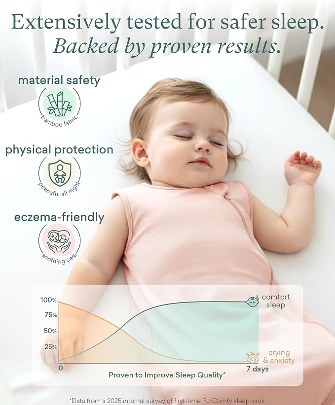 PurComfy Supersoft Sleep Sack 0.5 TOG, Premium Bamboo Viscose Sleeping Bag Thin - Image 5