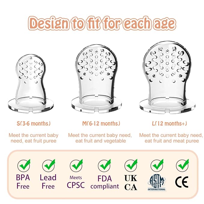 Baby Fresh Fruit Feeder Pacifier, 2 Pack HAOBAOBEI Baby Teether - Image 2
