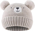 JANGANNSA Cute Bear Baby Beanie Pompom Baby Boys Hat Infant Toddler Winter by JANGANNSA