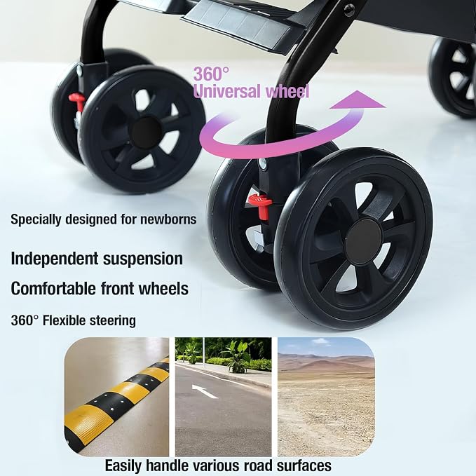 Lightweight Travel Stroller at Only 4.6 kg, Folding Compact Pushchair - Image 7