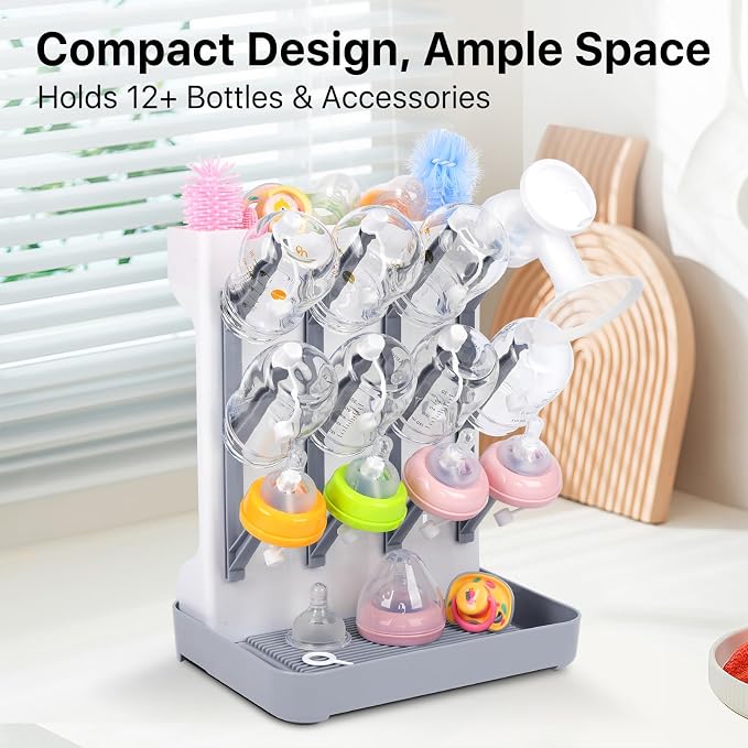 Ultimate Baby Bottle Drying Station -Space Saving Standing Drying Rack - Image 4