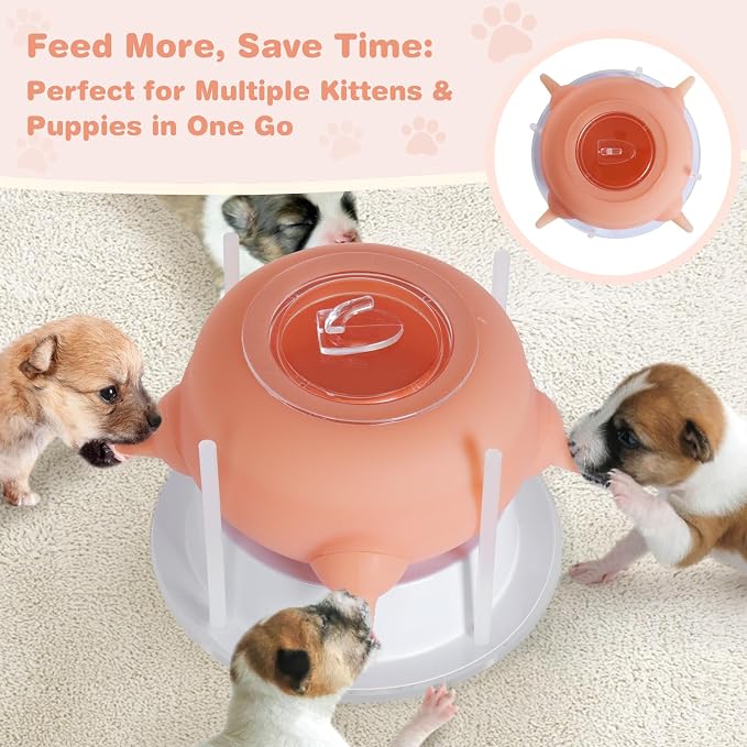 Nursing Nipple Puppy Feeders for Multiple Puppies, 200ml Food-Grade Silicone - Image 2