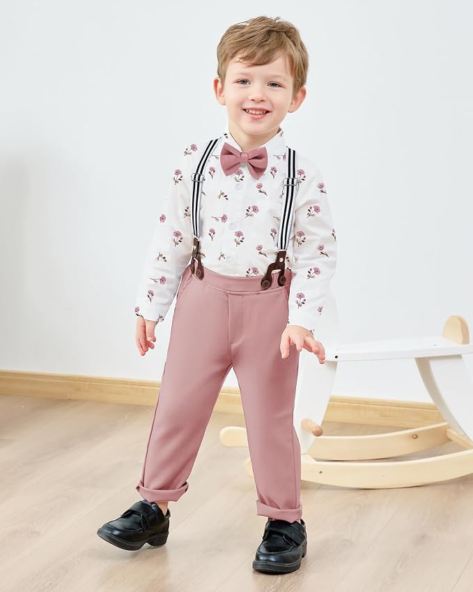 nilikastta Boy Suit Toddler Boy Outfit Boy Dress Shirt - Image 3