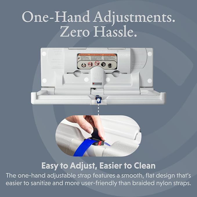 Foundations Classic Horizontal Wall-Mounted Baby Changing Station - Image 6
